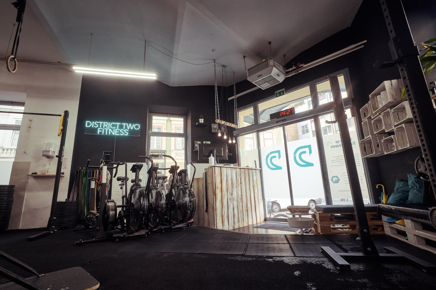 Crossfit Box und Fitnessraum bei Vigor District Two, 1020 Wien.